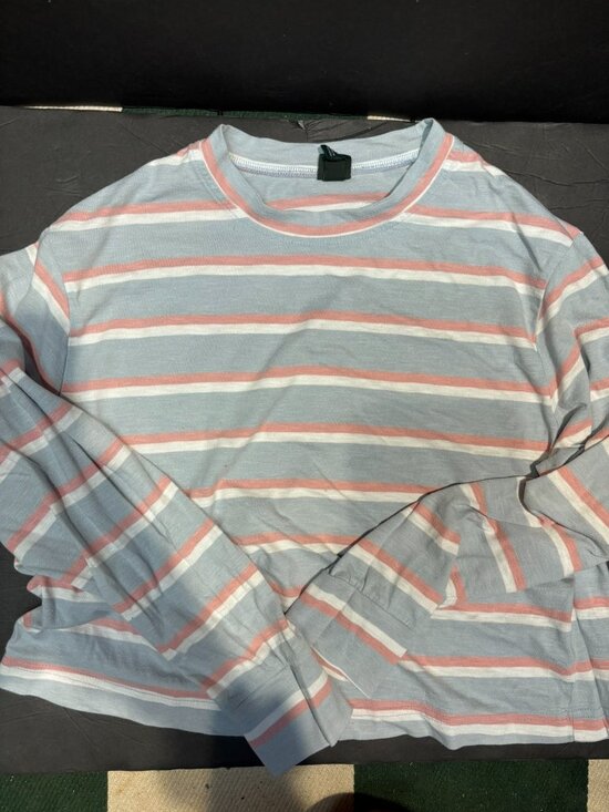 Wild Fable Women’s Pink & White Striped Sweater – Size S, Long Sleeve Knit - Picture 1 of 5